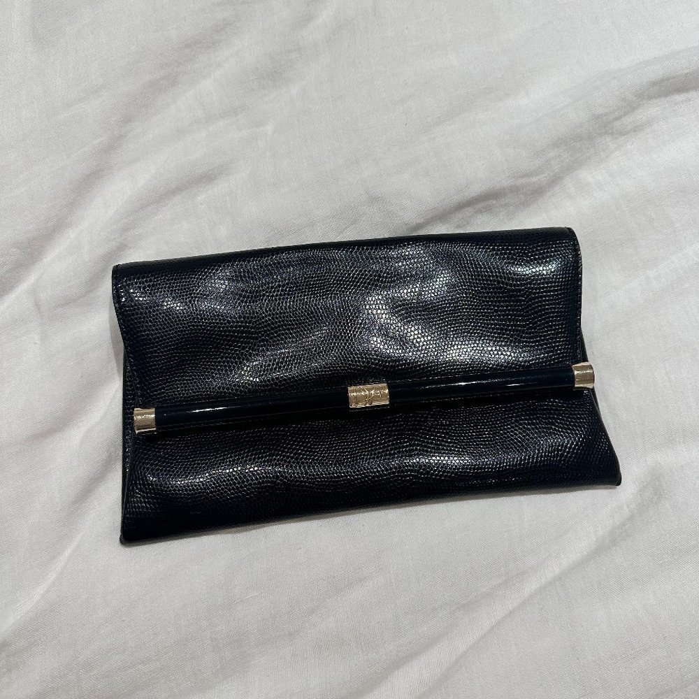 Diane Von Furstenberg Embossed Leather Clutch